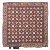 Brown Circular Print Pocket Square 32cm - Tie Doctor